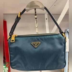 Prada Dark Gray Nylon Shoulder Bag